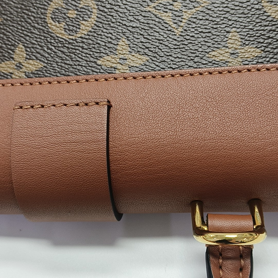 LOCKY BB Monogram Coated Canvas Brown
