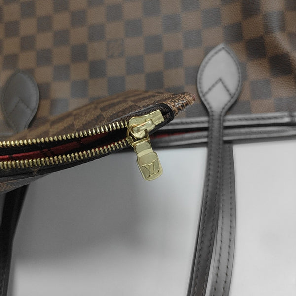 NEVERFULL MM Damier Ebene Coated Canvas Brown