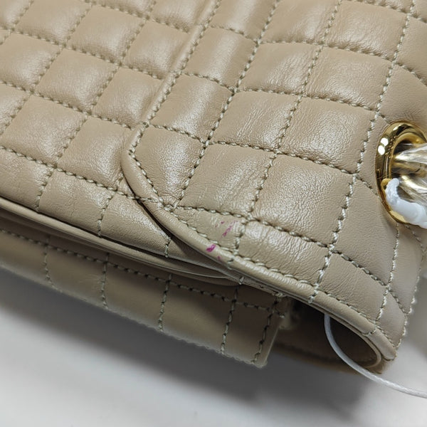 Authenticated pre-owned  C Medium Quilted Calfskin Beige - Shoulder Bag at Looply