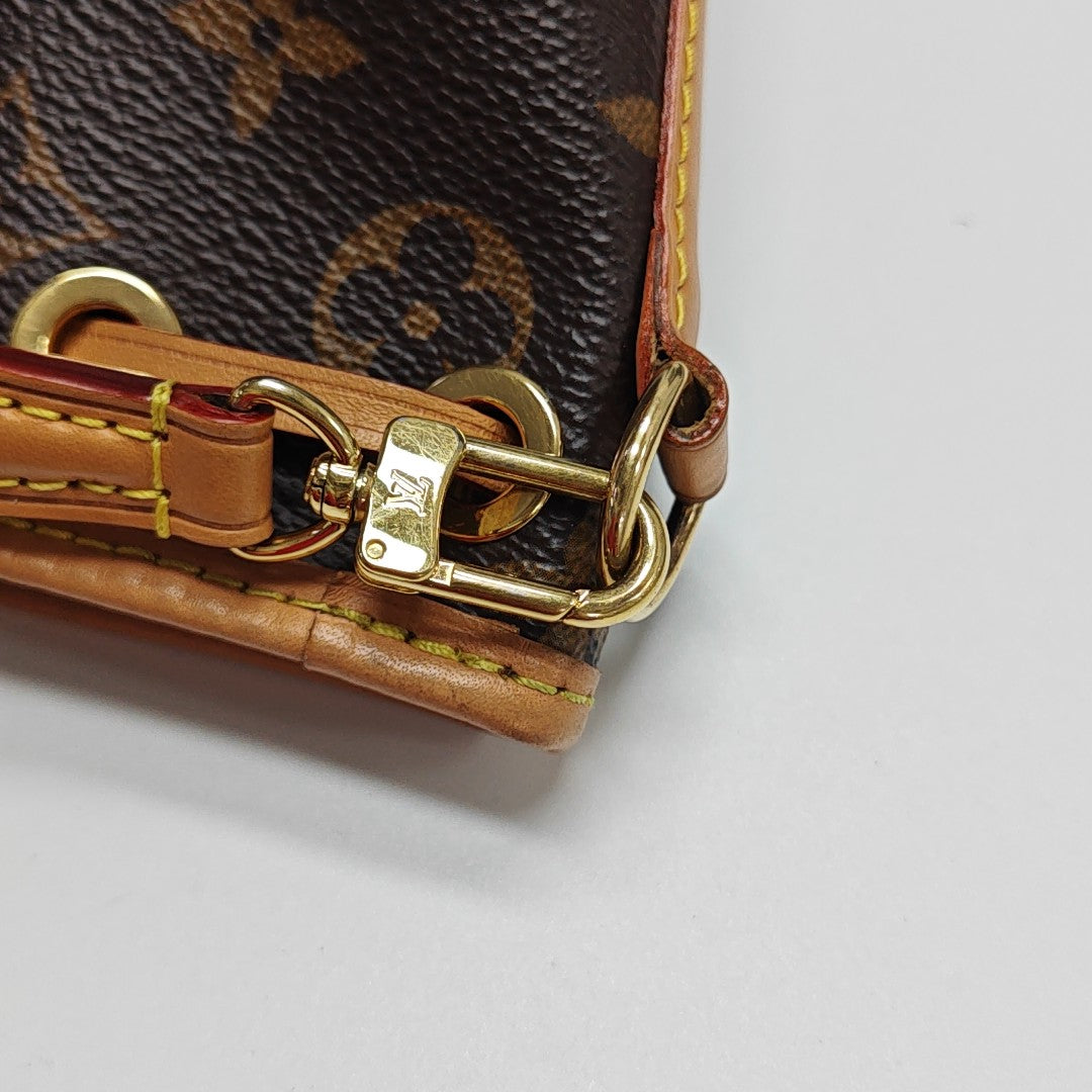 NOÉ Nano Monogram Coated Canvas Brown