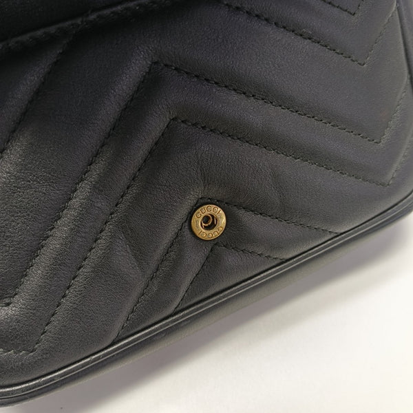 GG Marmont Mini Quilted Calfskin Black