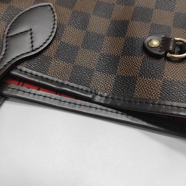 NEVERFULL GM Damier Ebene Coated Canvas Brown