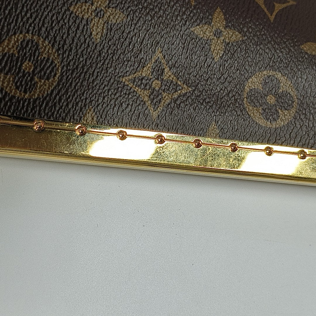 TRUNK Monogram Coated Canvas Brown