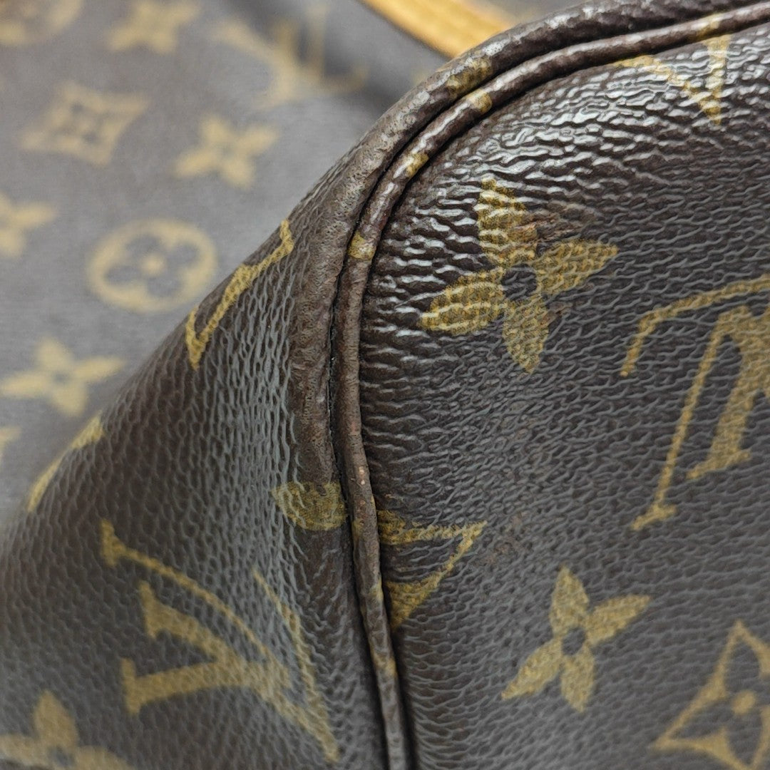 NEVERFULL MM Monogram Coated Canvas Brown