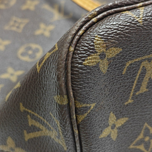 NEVERFULL MM Monogram Coated Canvas Brown