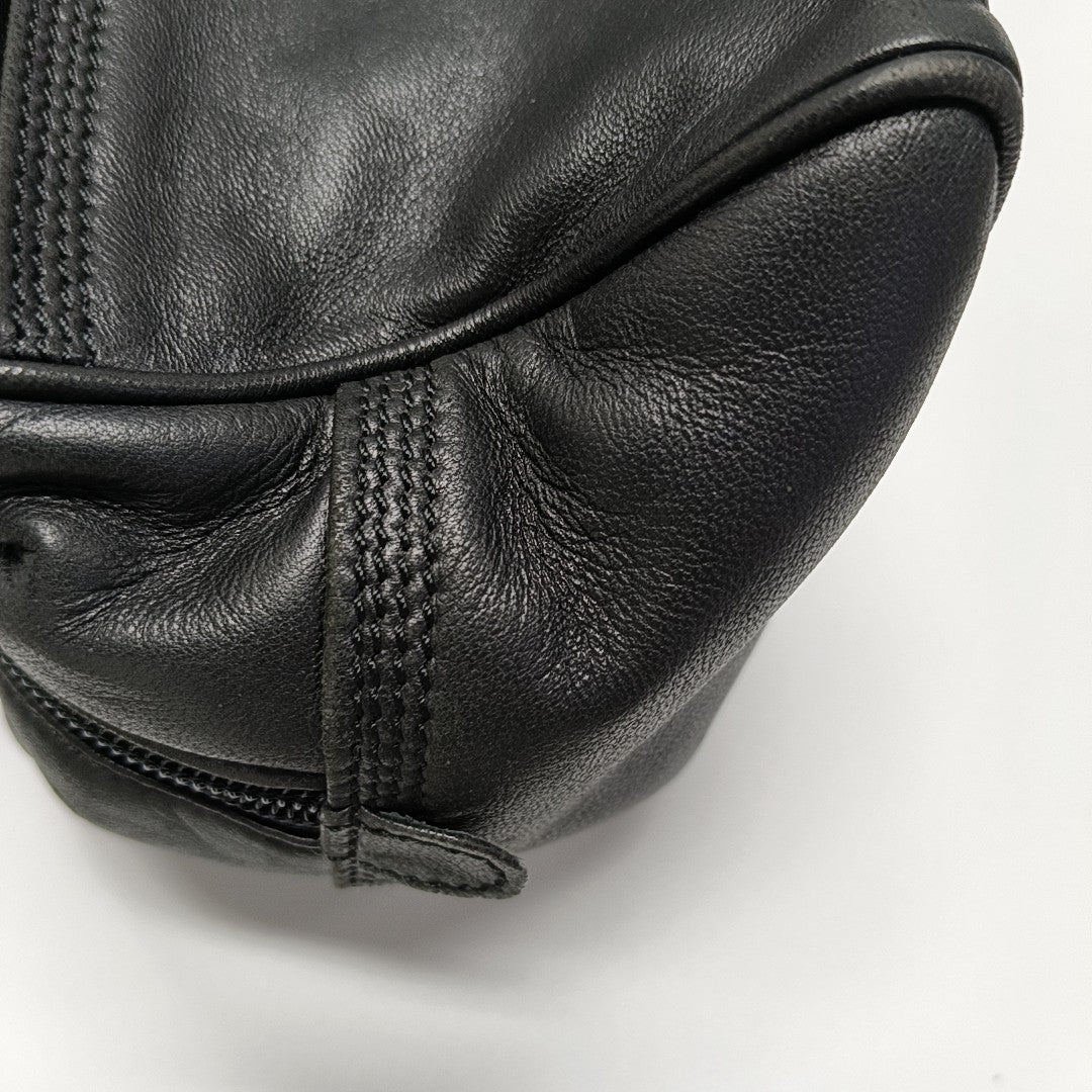 Calfskin Top Handle Bag Black