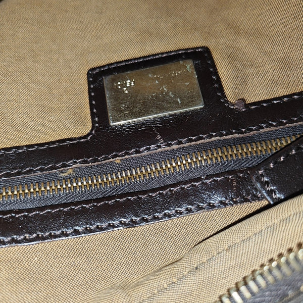 Canvas Top Handle Bag Brown