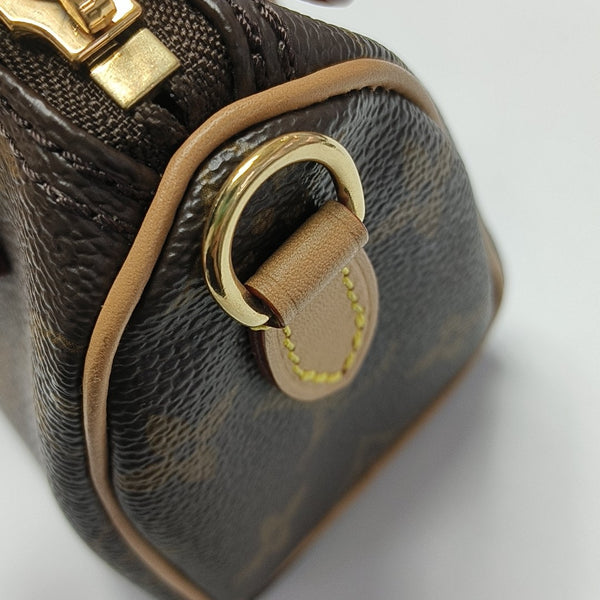 SPEEDY Nano Monogram Coated Canvas Brown
