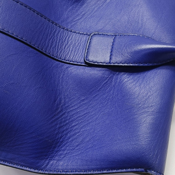 Calfskin Shoulder Bag Blue