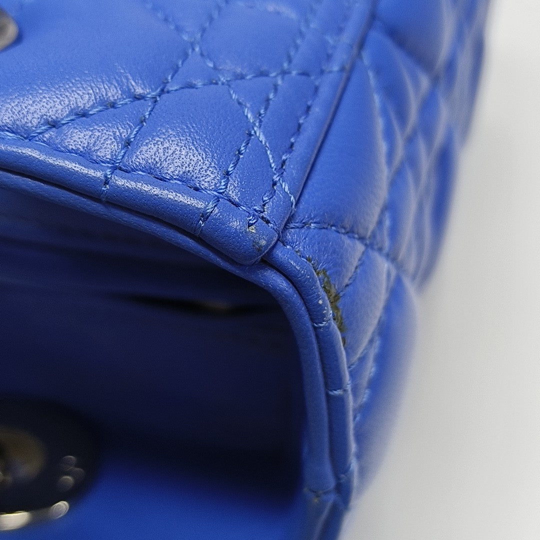 Lady Dior Medium Cannage Lambskin Blue