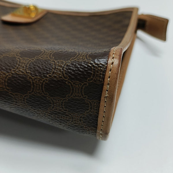 MACADAM CLUTCHES Coated Canvas Brown