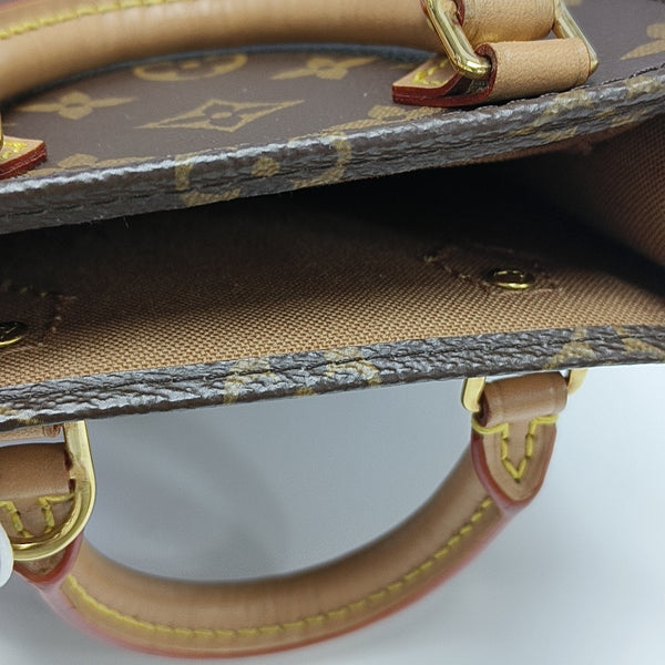 SAC PLAT Mini Monogram Coated Canvas Brown
