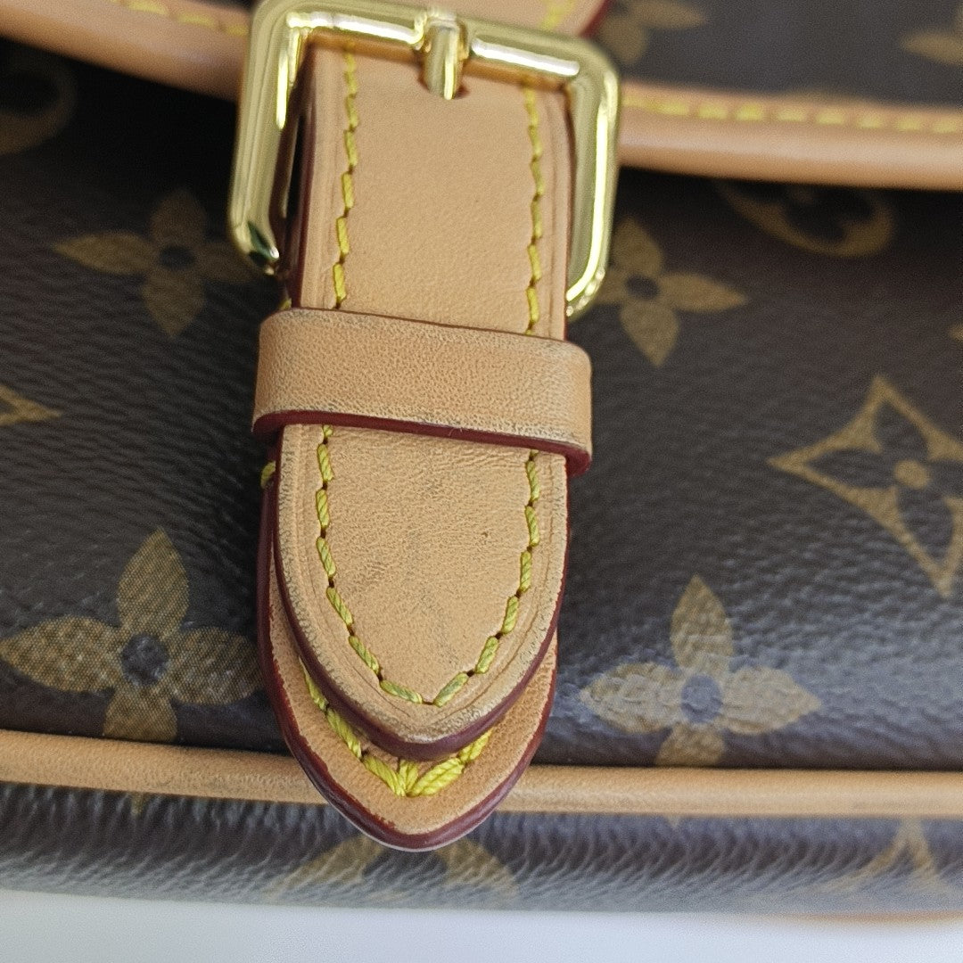 DIANE Monogram Coated Canvas Brown
