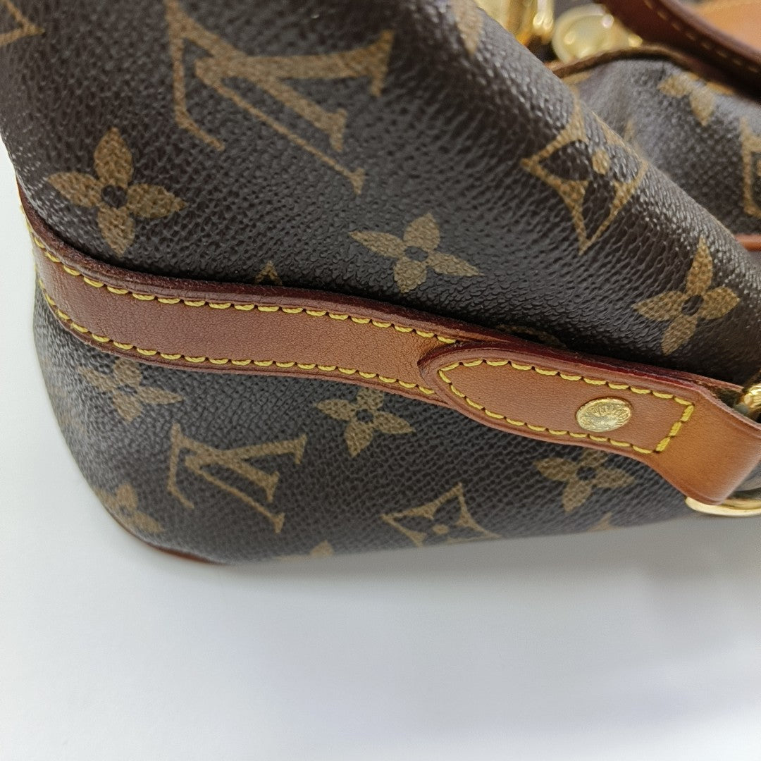 STRESA Monogram Coated Canvas Brown