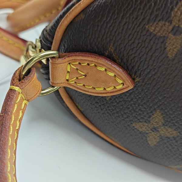 SPEEDY Nano Monogram Coated Canvas Brown