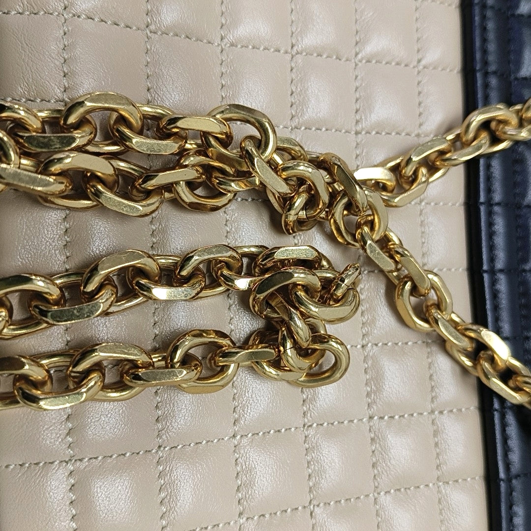 Authenticated pre-owned  C Calfskin Beige - Shoulder Bag at Looply