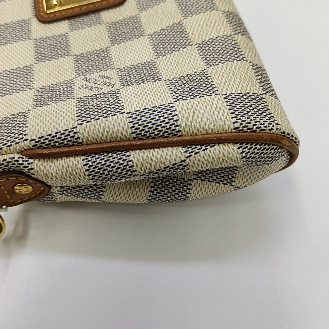 EVA Damier Azur Coated Canvas White