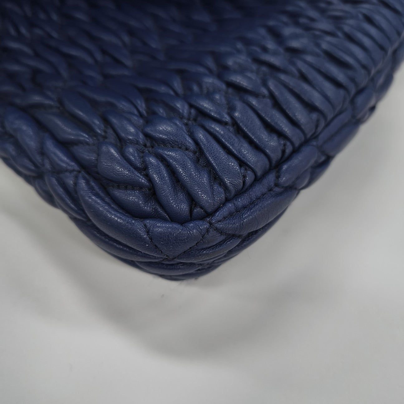 Crystal Quilted Lambskin Blue