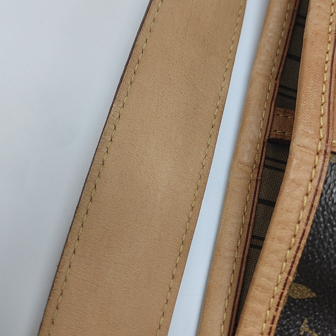 Monogram Coated Canvas Tote Bag Brown