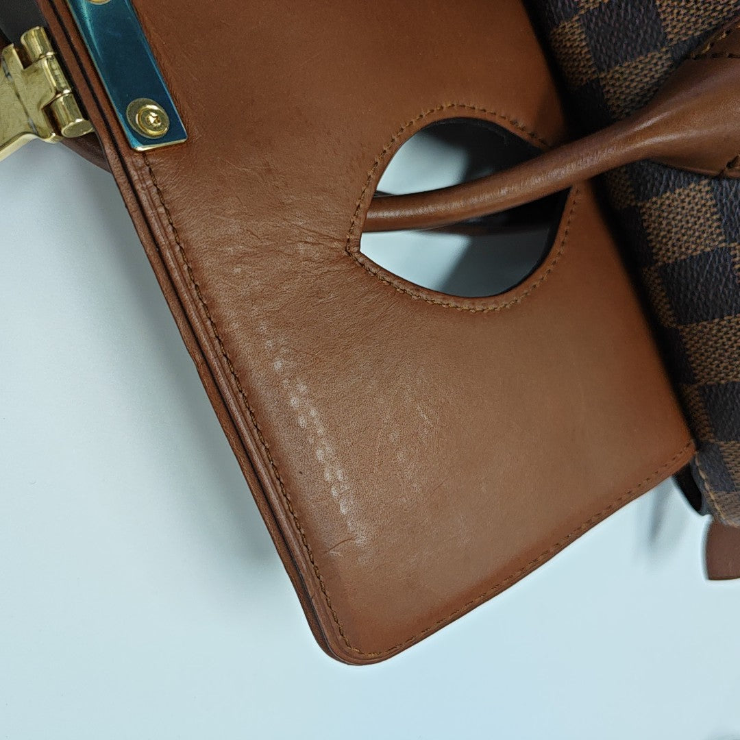 ASCOT Damier Ebene Coated Canvas Brown
