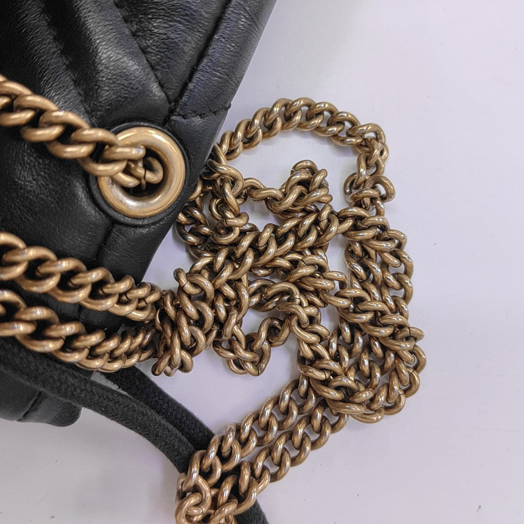 GG Marmont Mini Quilted Calfskin Black
