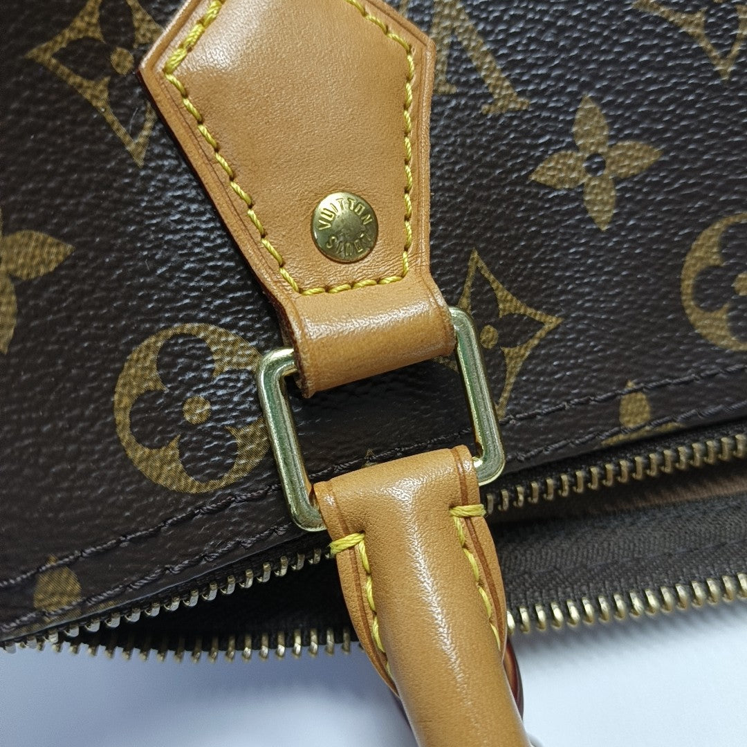 SPEEDY 30 Monogram Coated Canvas Brown