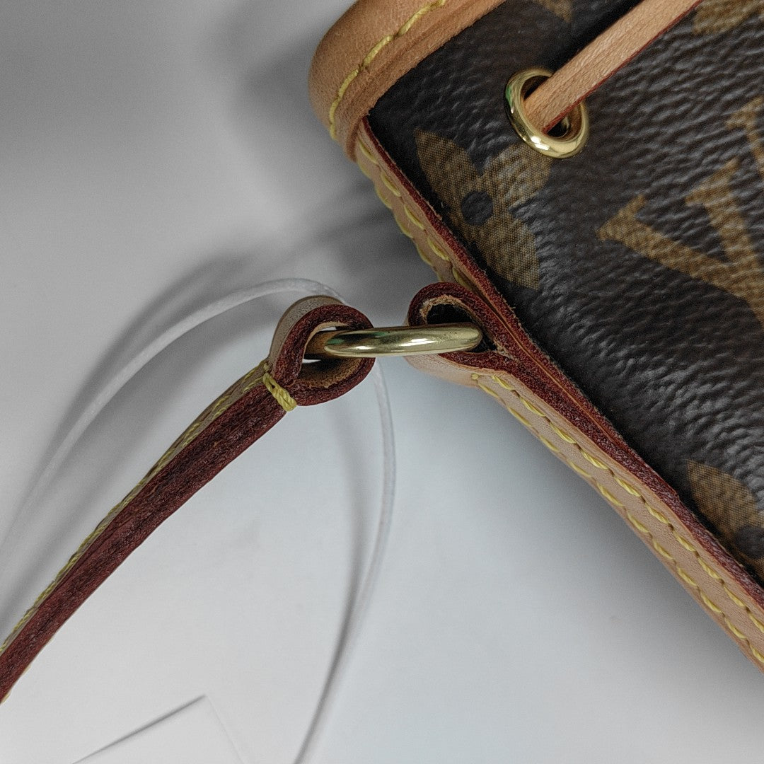 NÉONOÉ Nano Monogram Coated Canvas Brown