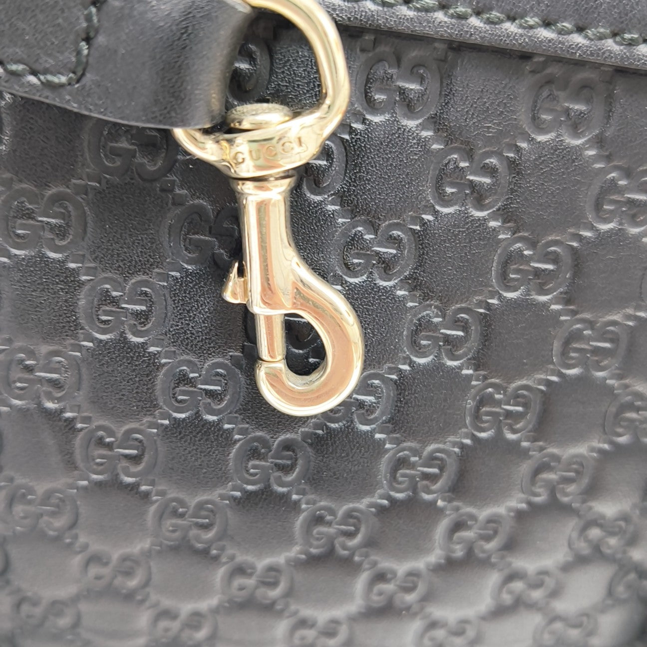 Microguccissima Monogram Calfskin Black