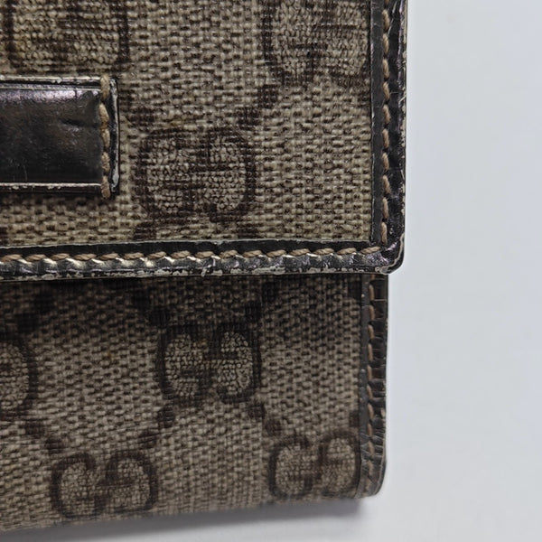 Monogram Coated Canvas Wallet Brown