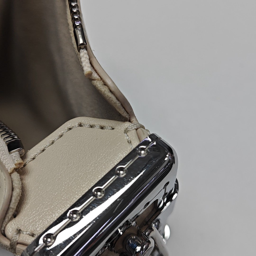 SIDE TRUNK Calfskin White