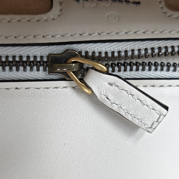 GG Marmont Medium Quilted Calfskin White