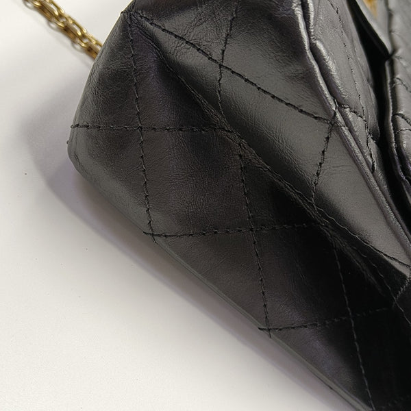2.55 Maxi Quilted Calfskin Black