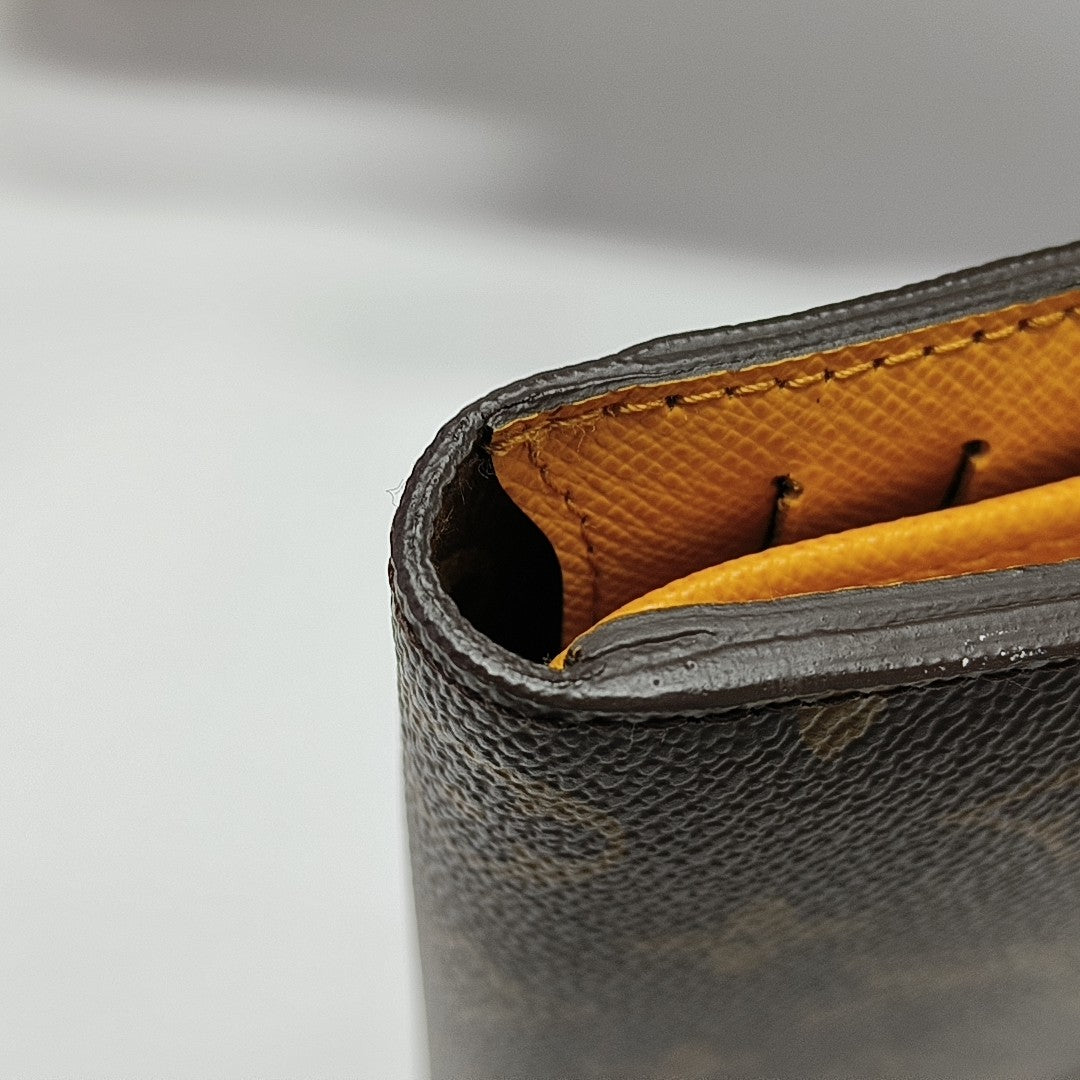 MARIE LOU Monogram Coated Canvas Brown Wallet