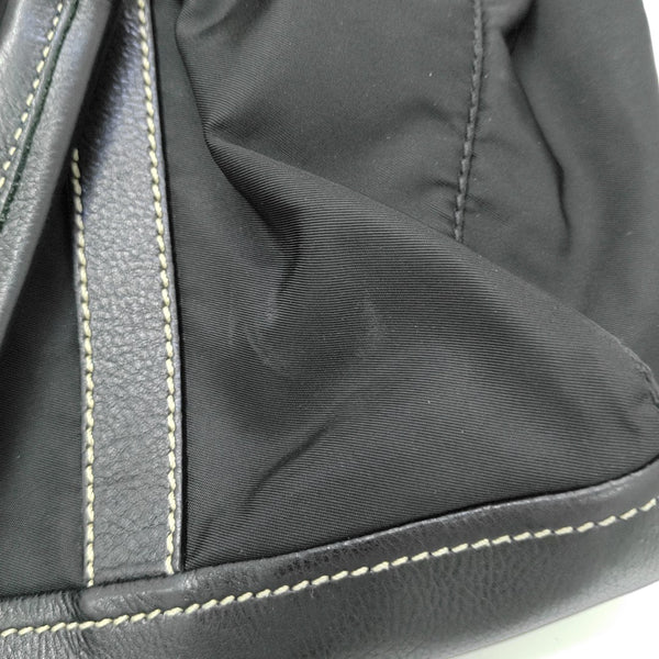 Nylon Top Handle Bag Black