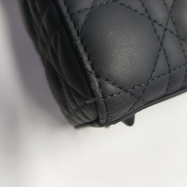 Lady Dior Mini Cannage Calfskin Black