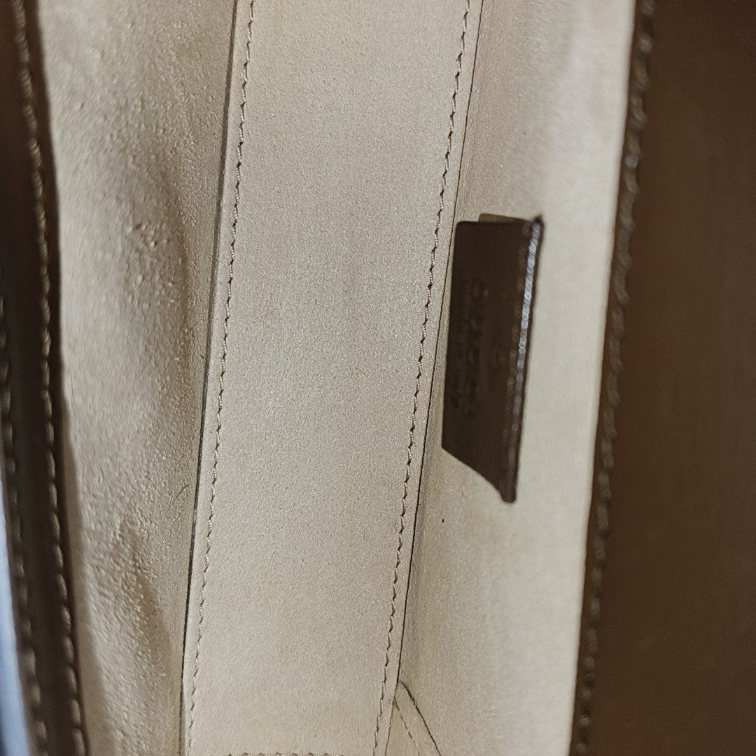 Horsebit 1955 Mini Monogram Coated Canvas Beige