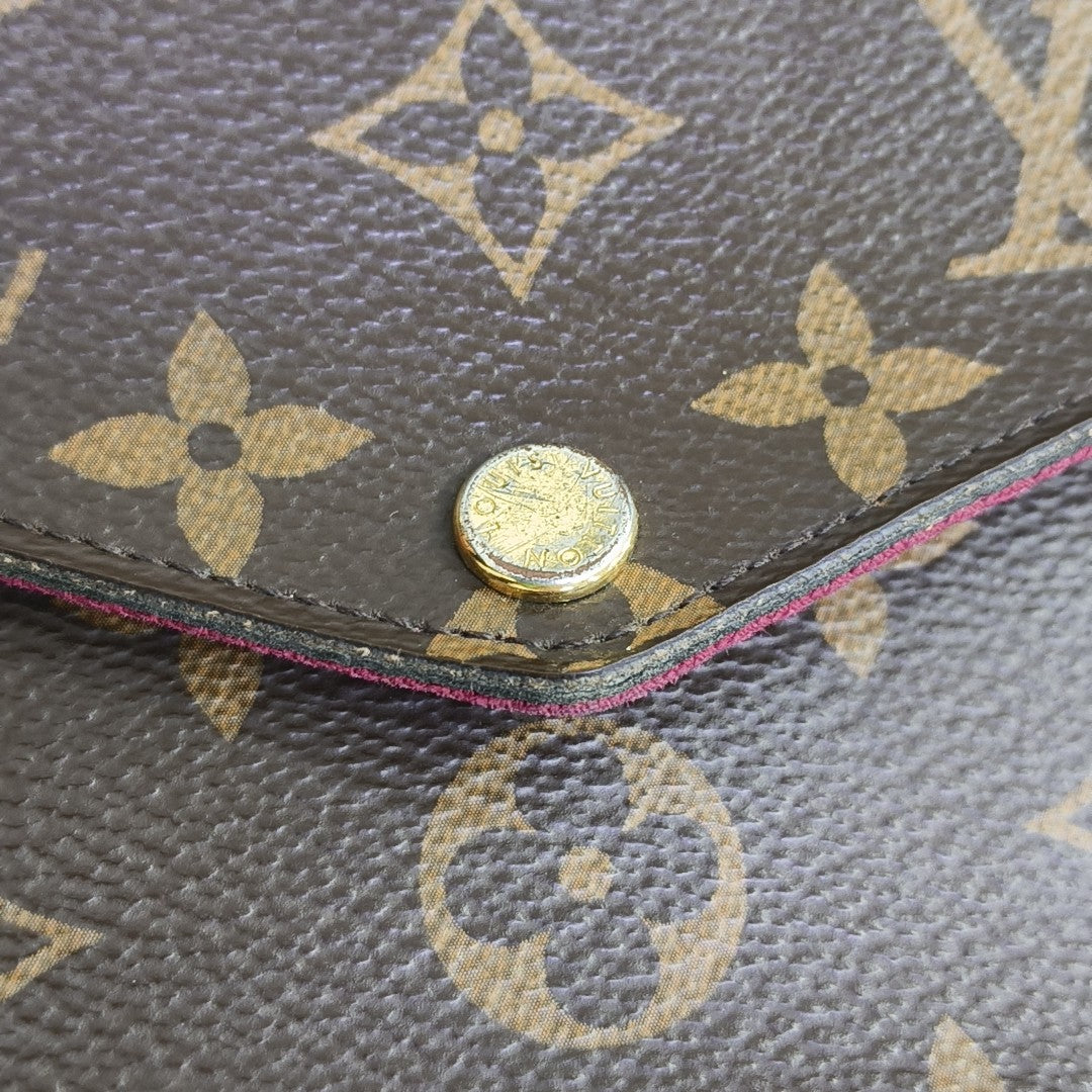 Félicie Monogram Lona Revestida Marrón