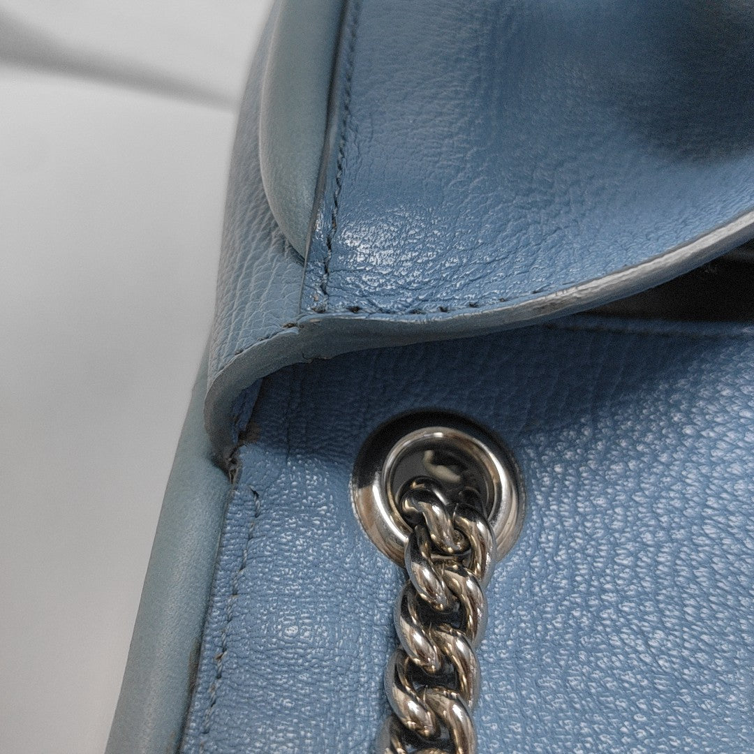 Calfskin Shoulder Bag Blue