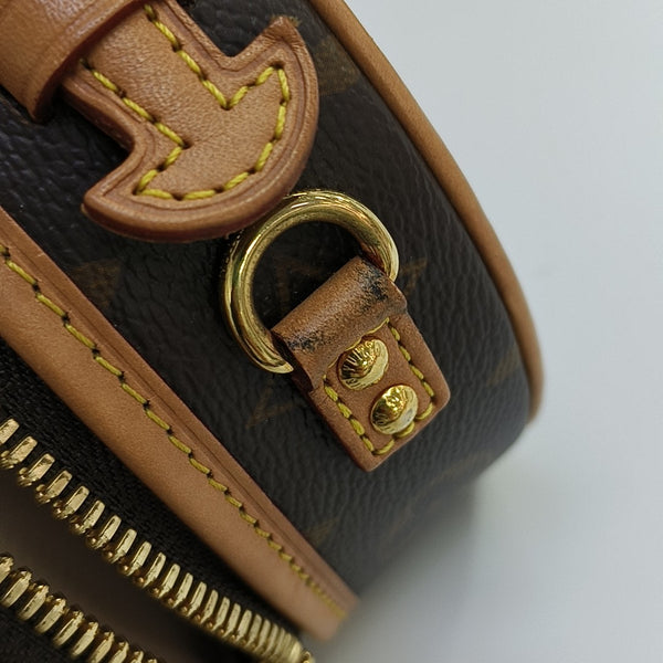 BOITE CHAPEAU Mini Monogram Coated Canvas Brown