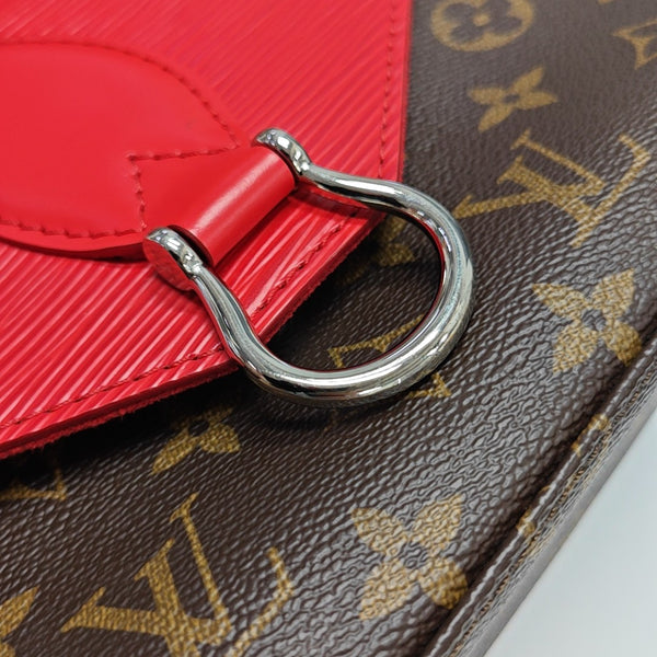 SAINT MICHEL Monogram Coated Canvas Brown