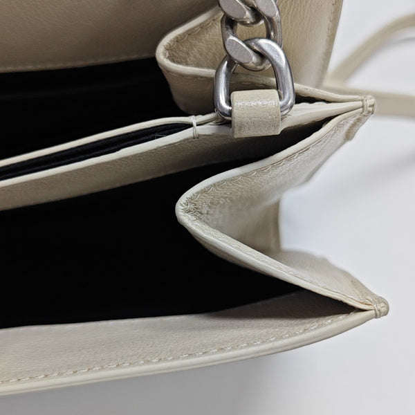 Calfskin Shoulder Bag White