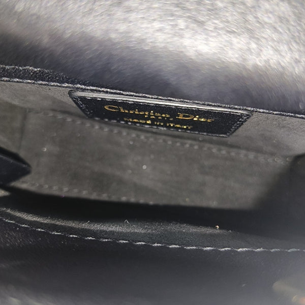 Authenticated pre-owned  Lady Dior Super Mini Quilted Lambskin Black - Tote Bag at Looply