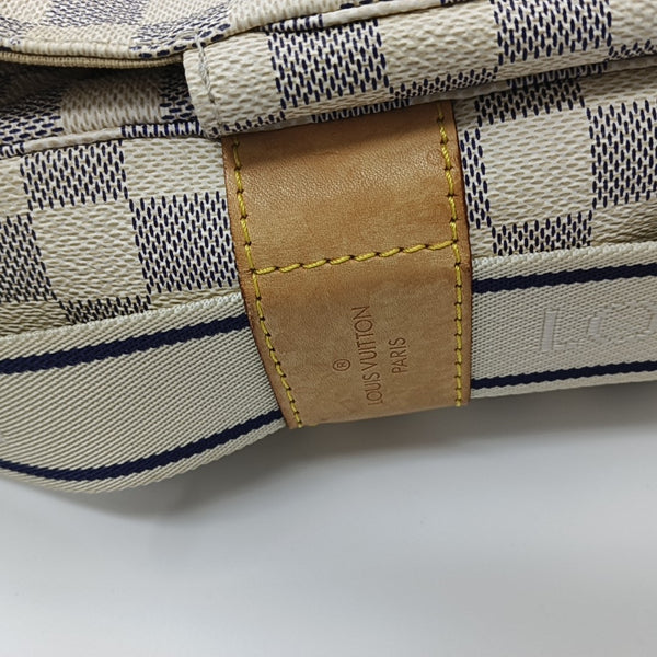 NAVIGLIO Damier Azur Coated Canvas White