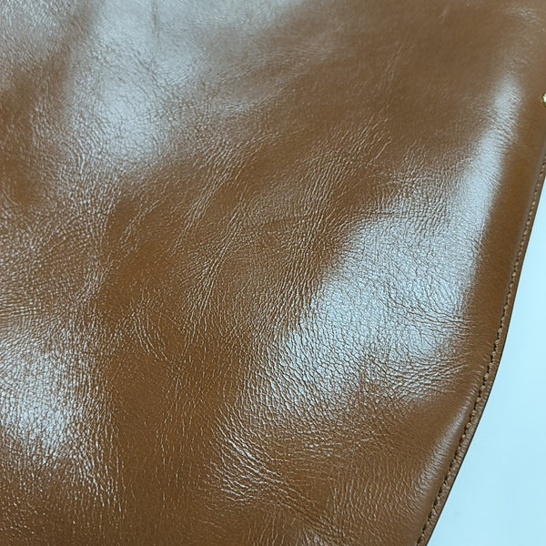 Calfskin Shoulder Bag Brown