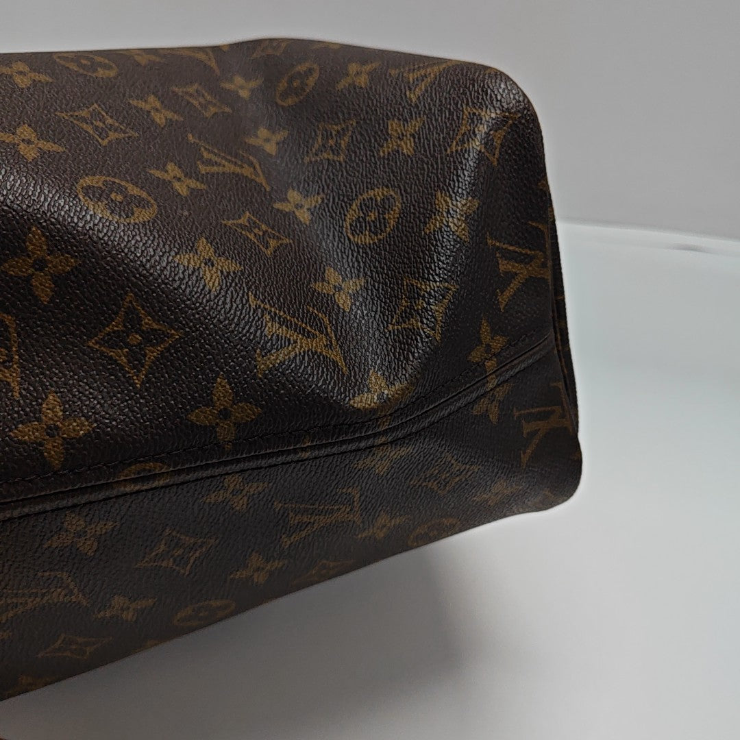 NEVERFULL MM Monogram Coated Canvas Brown