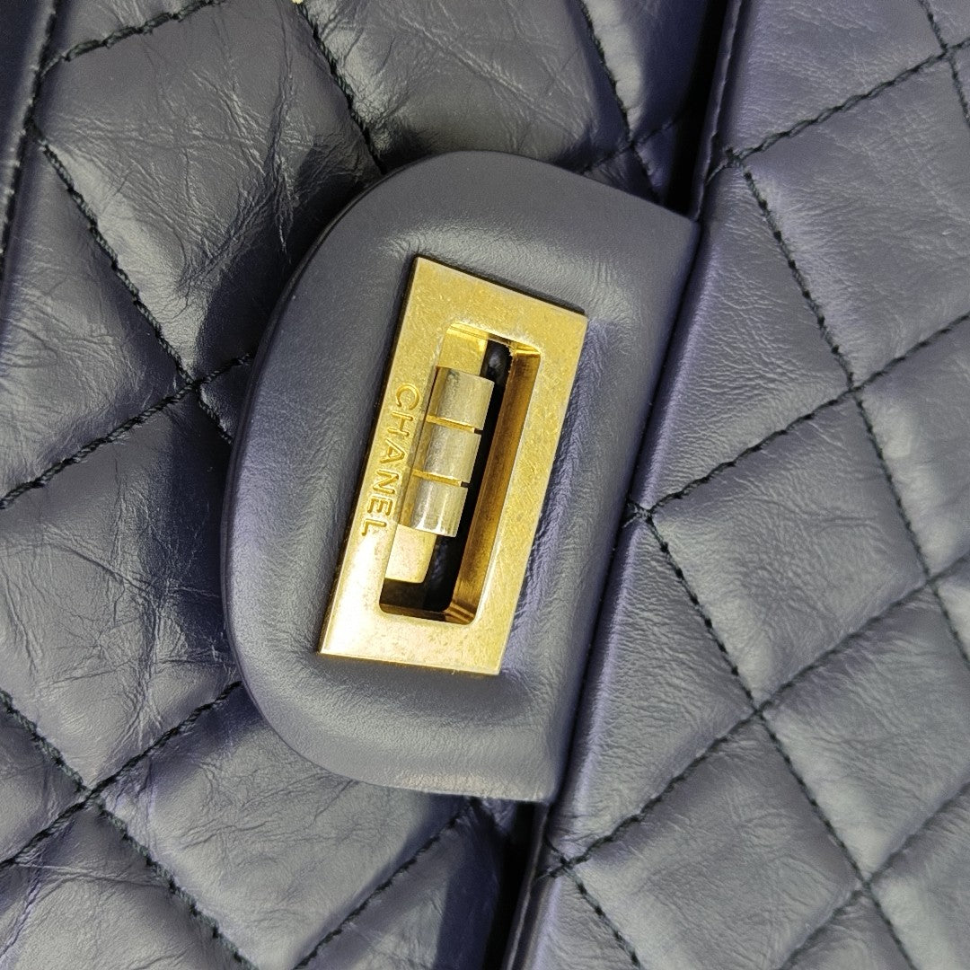 2.55 Maxi Quilted Calfskin Blue