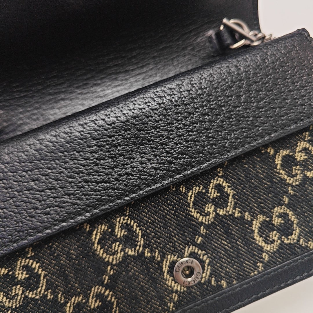 Dionysus Super Mini Monogram Denim Black