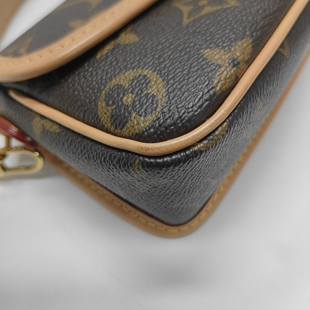 DIANE Nano Monogram Coated Canvas Brown