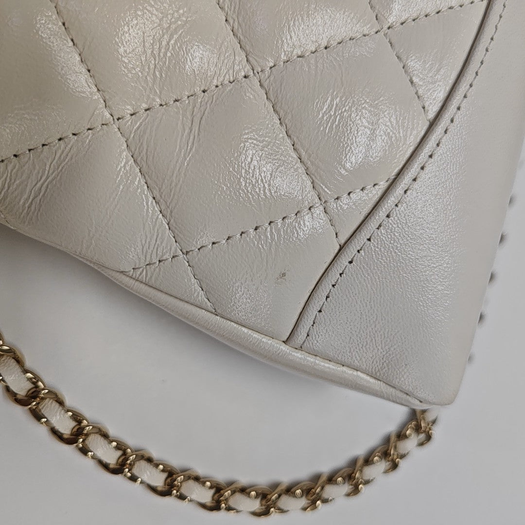 CHANEL 31 Mini Quilted Lambskin White