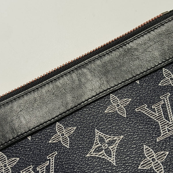 APOLLO GM Monogram Coated Canvas Blue